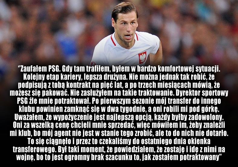 Grzegorz Krychowiak ostro o PSG!